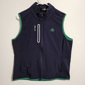 RLX Ralph Lauren Golf Vest men’s Navy Full Zip Performance Stretch Clover Logo